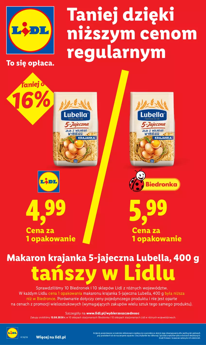 Gazetka promocyjna Lidl - Gazetka ważna od 3.09 do 5.09 - ważna 03.09 do 05.09.2026 - strona 22 - produkty: Bell, Bella, Dron, Lubella, Makaron, Por