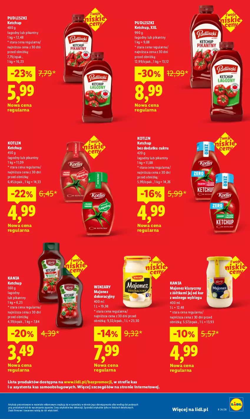 Gazetka promocyjna Lidl - Gazetka ważna od 3.09 do 5.09 - ważna 03.09 do 05.09.2026 - strona 29 - produkty: Ketchup, Kotlin, Majonez, Pudliszki, Winiary