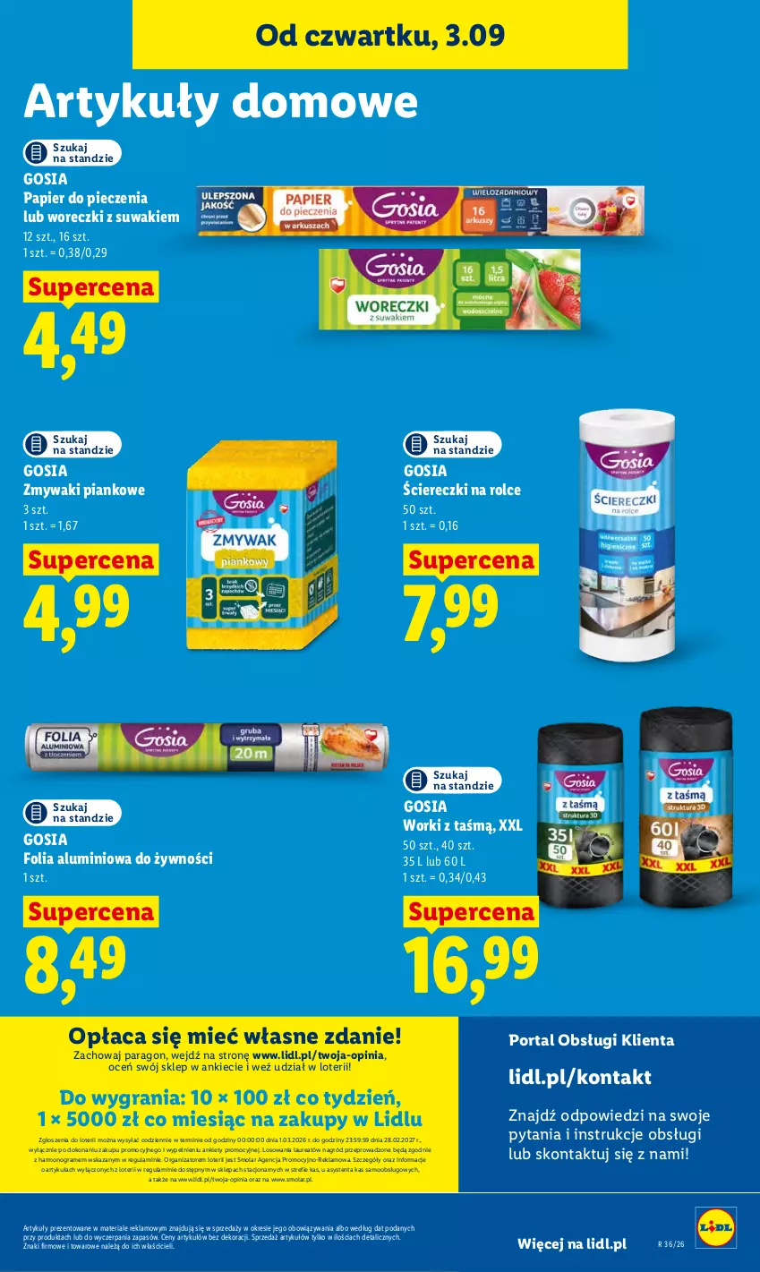 Gazetka promocyjna Lidl - Gazetka ważna od 3.09 do 5.09 - ważna 03.09 do 05.09.2026 - strona 87 - produkty: Folia aluminiowa, Gra, Laur, Mola, Papier, Papier do pieczenia, Piec, Por, Portal
