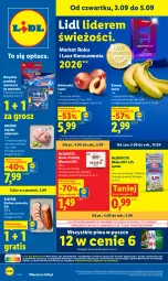 Gazetka promocyjna Lidl - Gazetka ważna od 3.09 do 5.09 - Gazetka - ważna od 05.09 do 05.09.2026 - strona 1 - produkty: Piwa, Banany, Gra, Mlekovita, Laur, Masło, Kiełbasa, Nektar, Mleko