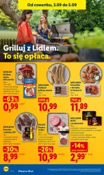 Gazetka promocyjna Lidl - Gazetka ważna od 3.09 do 5.09 - Gazetka - ważna od 05.09 do 05.09.2026 - strona 52 - produkty: Kurczak, Burger, Skrzydełka z kurczaka, Morliny, Kaszanka, Grill, Kasza, Masło, Kiełbasa, Kiełbasa śląska