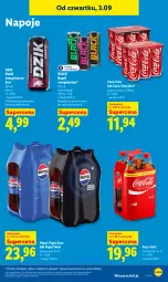Gazetka promocyjna Lidl - Gazetka ważna od 3.09 do 5.09 - Gazetka - ważna od 05.09 do 05.09.2026 - strona 67 - produkty: Napój energetyczny, Coca-Cola, Napoje, Lack, Pepsi, Napój