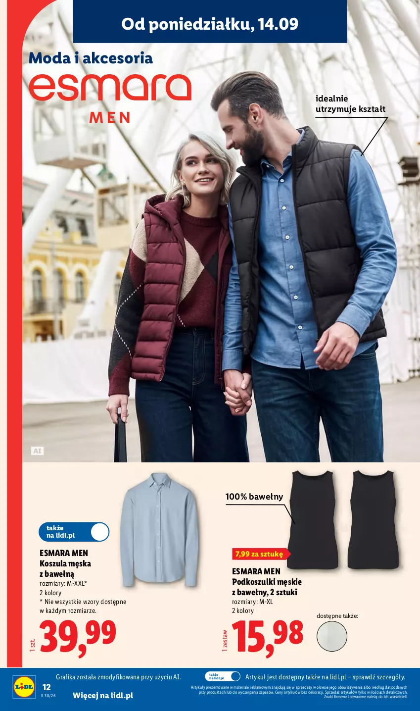 Gazetka promocyjna Lidl - Gazetka ważna od 14.09. do 19.09. - ważna 14.09 do 19.09.2026 - strona 16 - produkty: Gra, Grafika, Kosz, Koszula, Moda