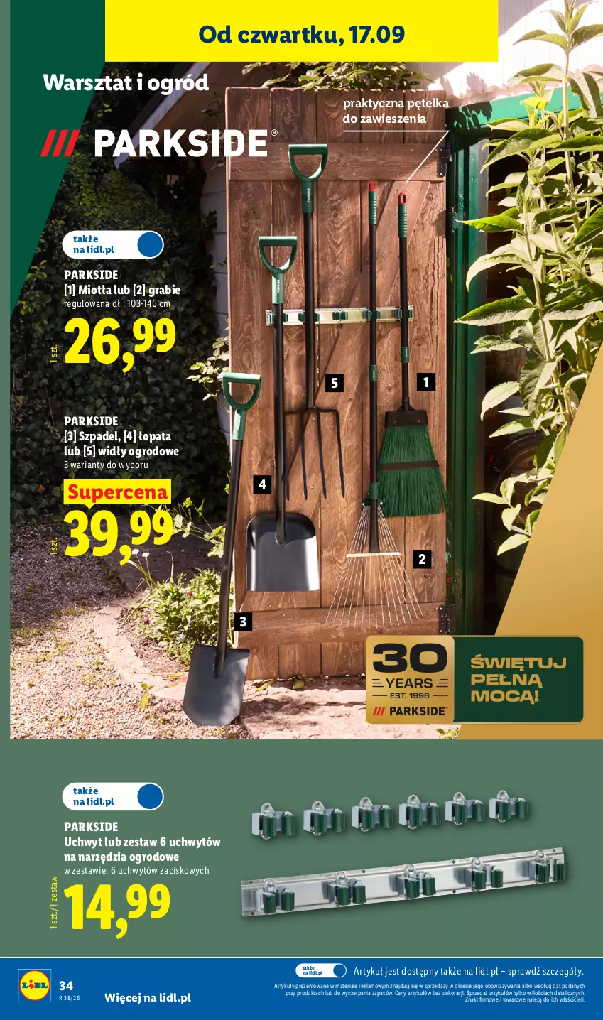 Gazetka promocyjna Lidl - Gazetka ważna od 14.09. do 19.09. - ważna 14.09 do 19.09.2026 - strona 42 - produkty: Gra, Miotła, Ogród, Parkside