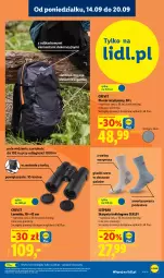 Gazetka promocyjna Lidl - Gazetka ważna od 14.09. do 19.09. - Gazetka - ważna od 19.09 do 19.09.2026 - strona 11 - produkty: Karp, Plecak, Lornetka