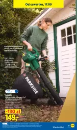 Gazetka promocyjna Lidl - Gazetka ważna od 14.09. do 19.09. - Gazetka - ważna od 19.09 do 19.09.2026 - strona 35 - produkty: Parkside, Odkurzacz, Top, Rozdrabniacz, Dźwig, Akumulator