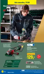 Gazetka promocyjna Lidl - Gazetka ważna od 14.09. do 19.09. - Gazetka - ważna od 19.09 do 19.09.2026 - strona 46 - produkty: Parkside, Ser, Szlifierka kątowa, Szlifierka, Ogród, Akumulator