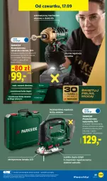 Gazetka promocyjna Lidl - Gazetka ważna od 14.09. do 19.09. - Gazetka - ważna od 19.09 do 19.09.2026 - strona 47 - produkty: Parkside, Top, Walizka, Wyrzynarka, Tarka, Akumulator