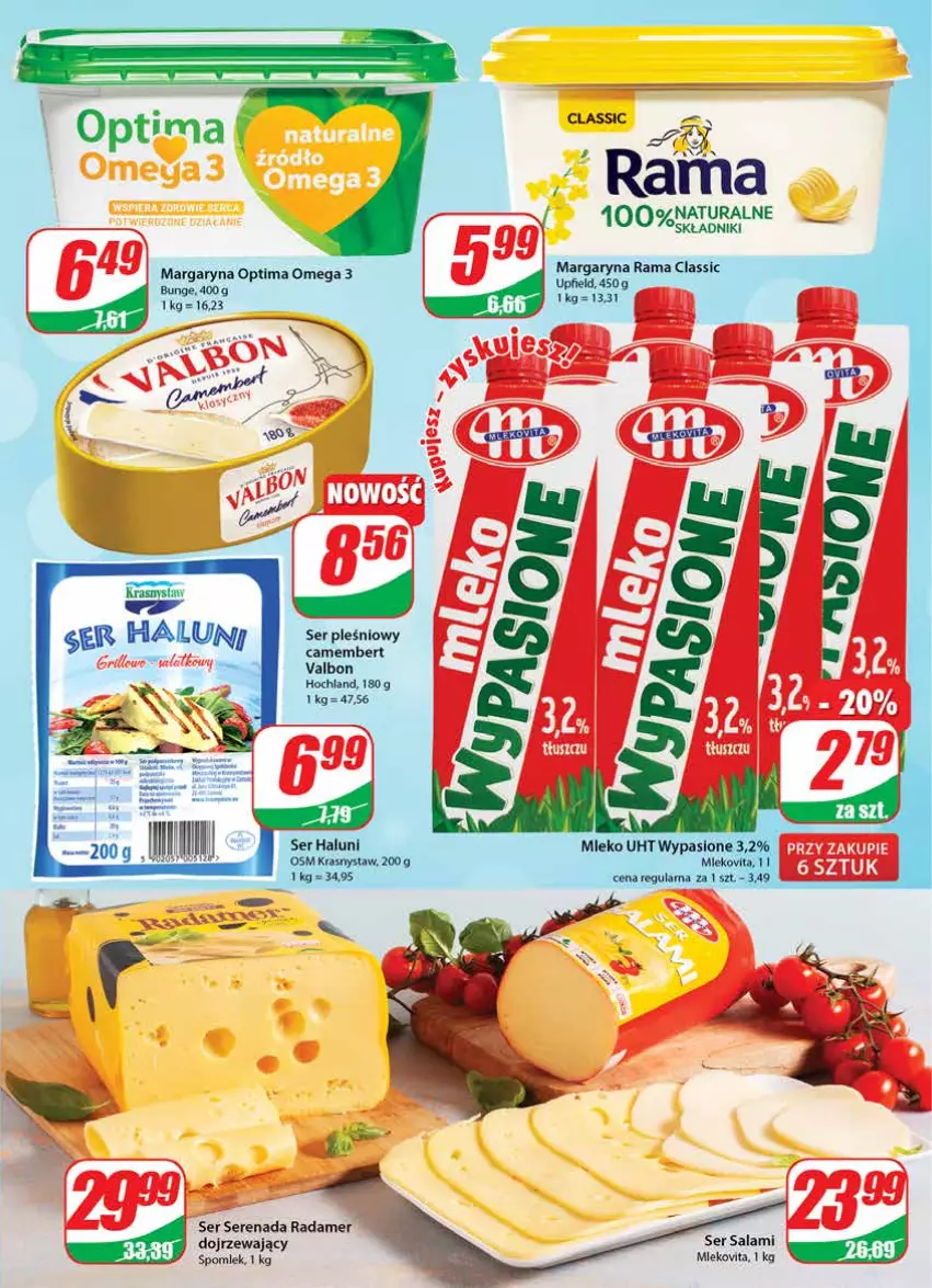 Gazetka promocyjna Dino - Gazetka - ważna 04.05 do 10.05.2022 - strona 15 - produkty: Hochland, Margaryna, Mleko, Optima, Radamer, Rama, Salami, Ser, Ser salami