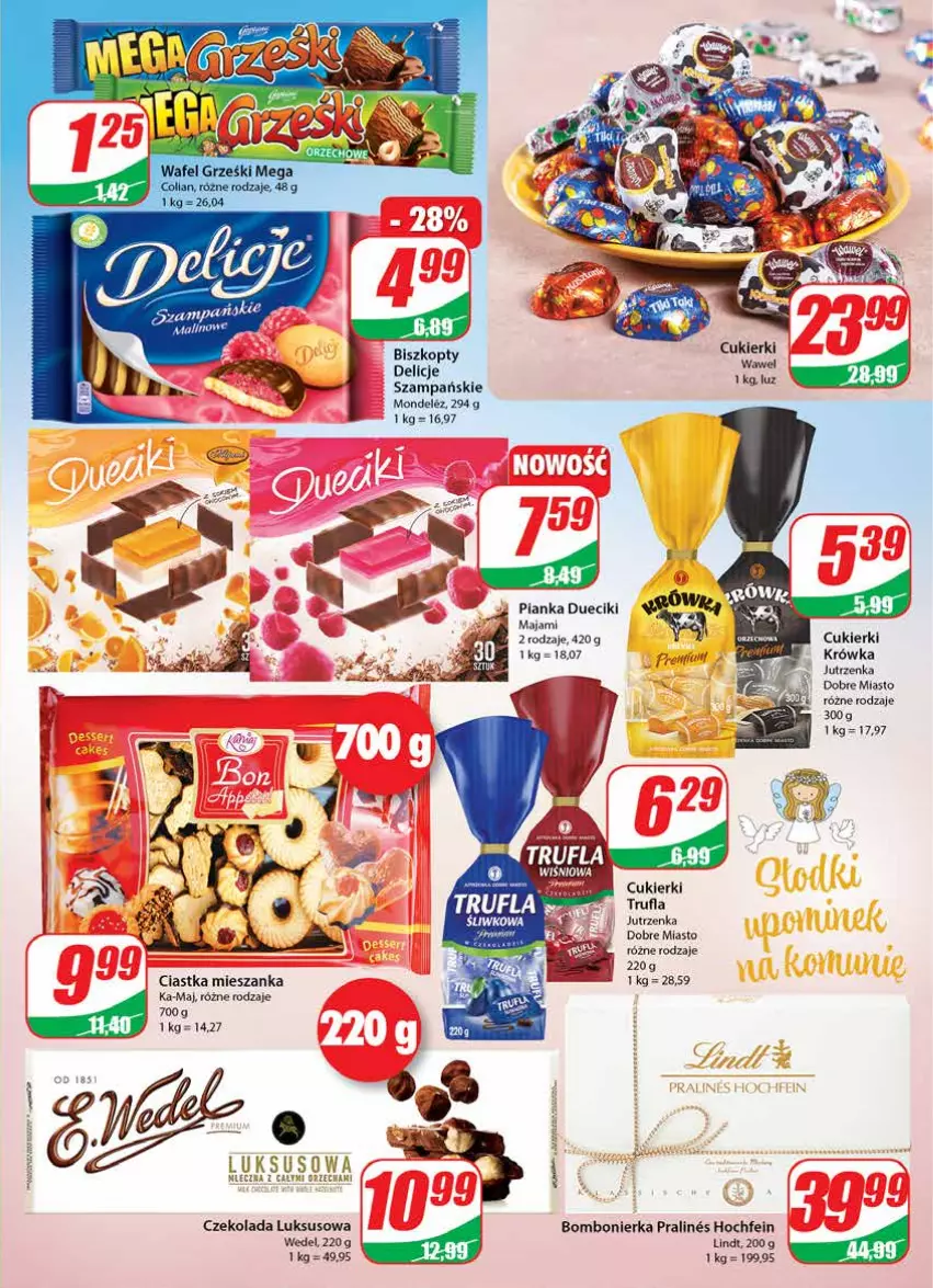 Gazetka promocyjna Dino - Gazetka - ważna 04.05 do 10.05.2022 - strona 3 - produkty: Biszkopty, Ciastka, Cukier, Cukierki, Czekolada, Delicje, Jutrzenka, Lindt