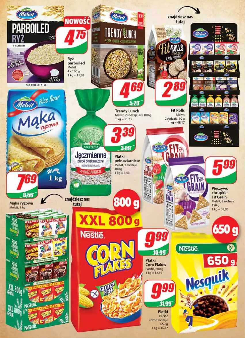 Gazetka promocyjna Dino - Gazetka - ważna 04.05 do 10.05.2022 - strona 7 - produkty: Chrupki, Cif, Corn flakes, Gra, Mąka, Melvit, Piec, Pieczywo, Pieczywo chrupkie, Ryż, Ryż parboiled