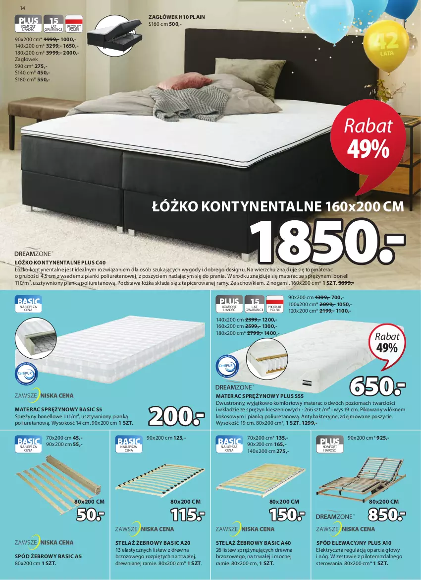 Gazetka promocyjna Jysk - Oferta tygodnia - ważna 07.04 do 20.04.2021 - strona 15 - produkty: Kokos, Materac, Materac sprężynowy, Sok, Spód elewacyjny, Spód żebrowy, Tera, Top, Zagłówek