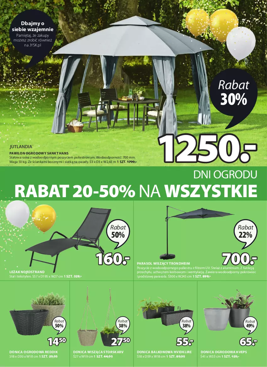 Gazetka promocyjna Jysk - Oferta tygodnia - ważna 07.04 do 20.04.2021 - strona 5 - produkty: Mięta, Parasol, Pokrowiec, Por, Rama, Tran, Waga