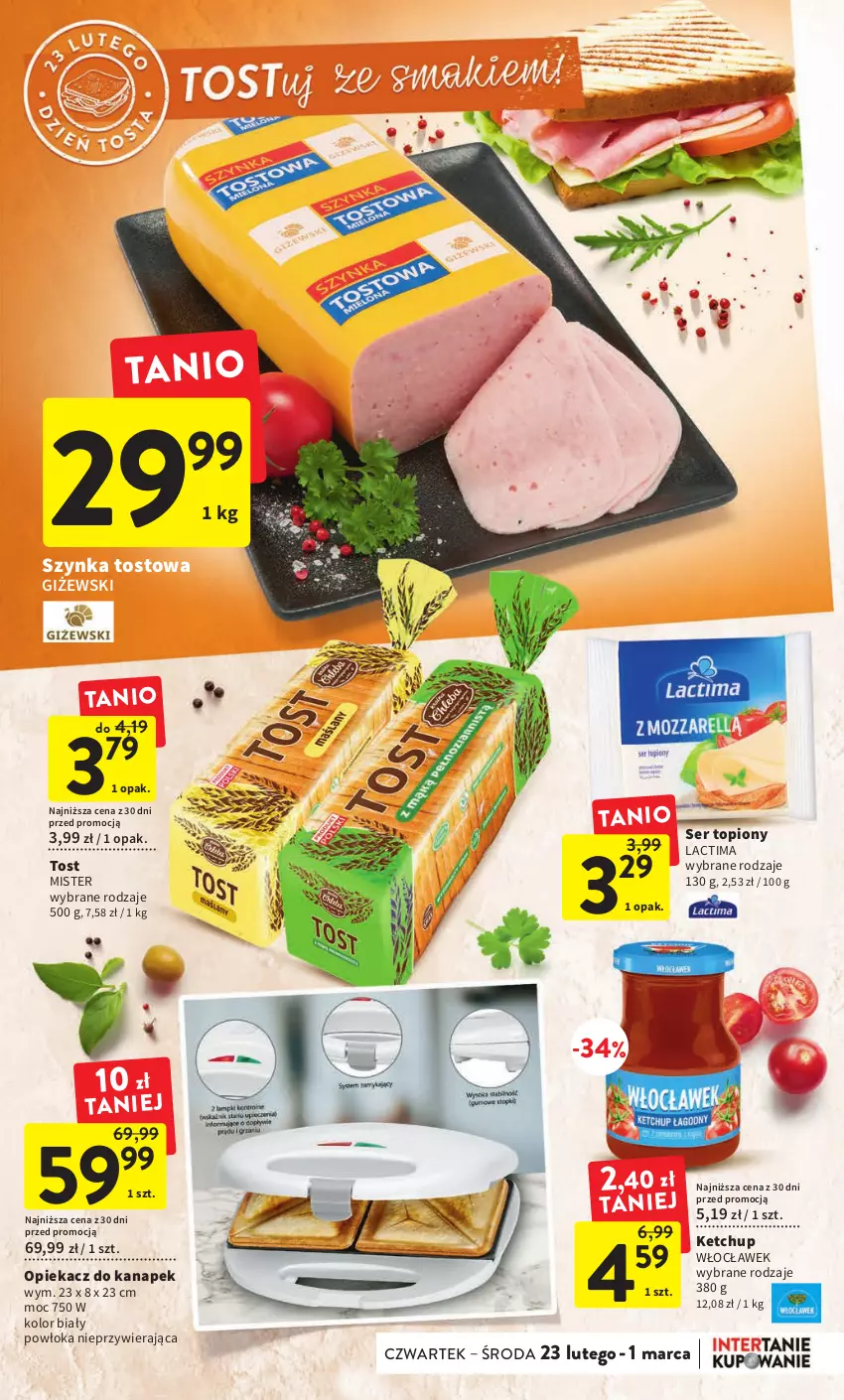 Gazetka promocyjna Intermarche - Gazetka Intermarche - ważna 23.02 do 01.03.2023 - strona 25 - produkty: Ketchup, Opiekacz do kanapek, Ser, Ser topiony, Szynka, Top