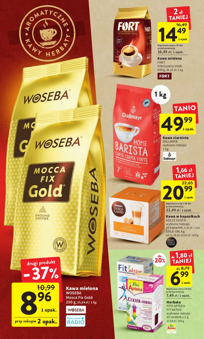 Gazetka promocyjna Intermarche - Gazetka Intermarche - ważna 23.02 do 01.03.2023 - strona 26 - produkty: Apteka, Dallmayr, Dolce Gusto, Herbata, Kawa, Kawa mielona, Kawa ziarnista, Mocca Fix Gold, Woseba