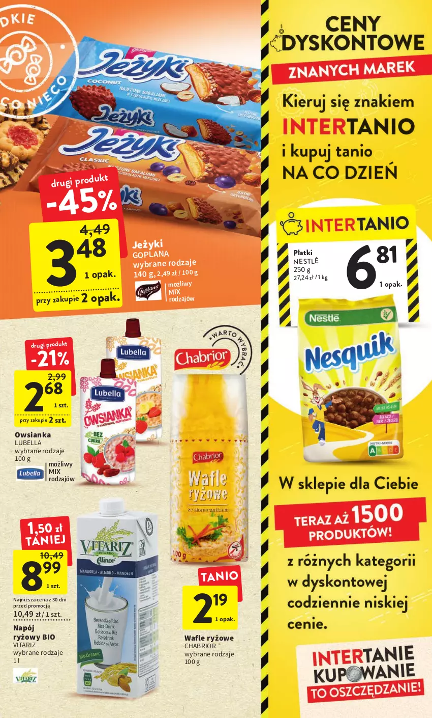 Gazetka promocyjna Intermarche - Gazetka Intermarche - ważna 23.02 do 01.03.2023 - strona 29 - produkty: Bell, Bella, Chabrior, Jeżyki, Lubella, Napój, Owsianka, Ryż, Wafle