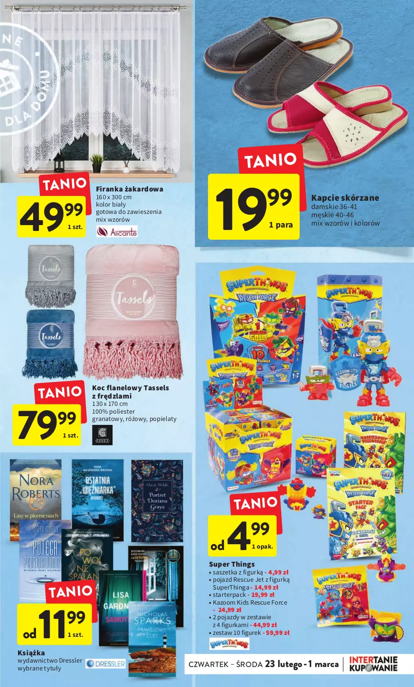 Gazetka promocyjna Intermarche - Gazetka Intermarche - ważna 23.02 do 01.03.2023 - strona 37 - produkty: Dres, Gra, Granat, Kapcie, Koc, Książka, Pojazd