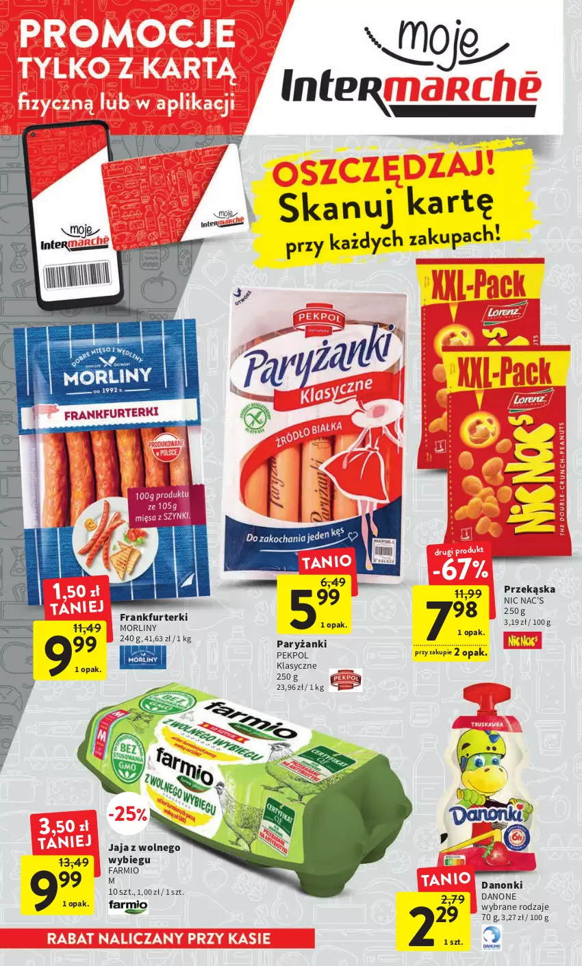 Gazetka promocyjna Intermarche - Gazetka Intermarche - ważna 23.02 do 01.03.2023 - strona 4 - produkty: Danone, Danonki, Fa, Frankfurterki, Jaja, Jaja z wolnego wybiegu, Morliny, Pekpol, Ryż