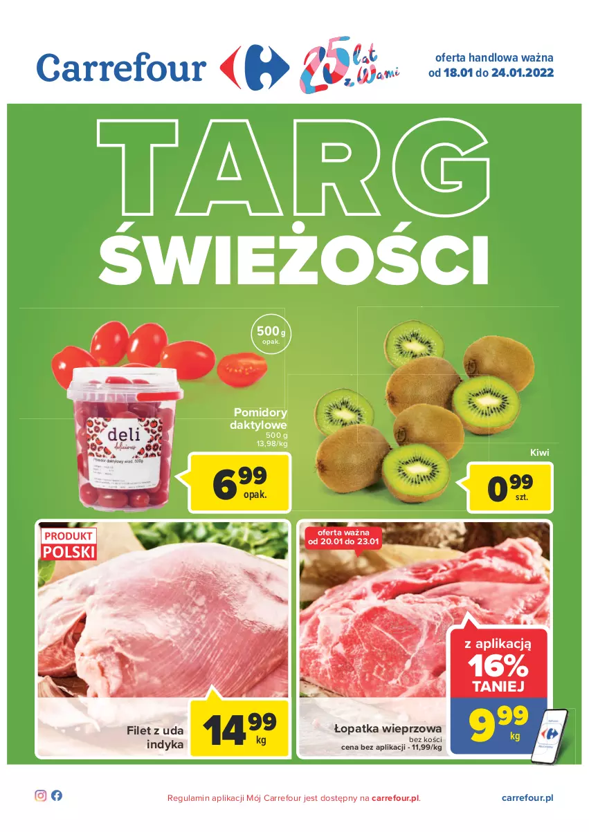 Gazetka promocyjna Carrefour - Gazetka Carrefour Okazje stycznia - ważna 03.01 do 31.01.2022 - strona 1 - produkty: Kiwi, Pomidory