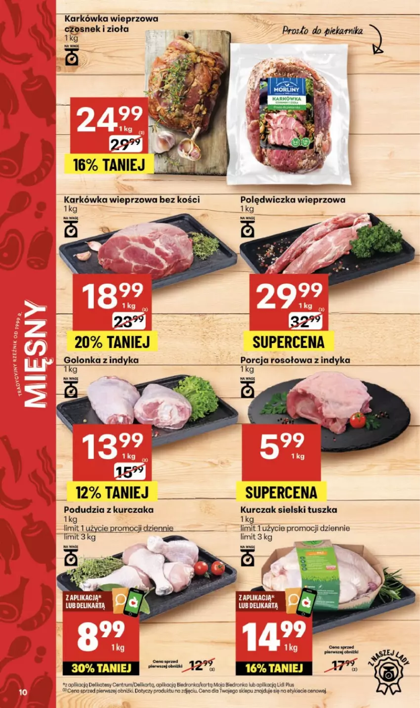 Gazetka promocyjna Delikatesy Centrum - Franczyza DC47 Czwartek - ważna 20.11 do 26.11.2025 - strona 10 - produkty: Czosnek, Dron, Golonka z indyka, Karkówka wieprzowa, Kurczak, Polędwiczka wieprzowa, Por, Rum, Ser, Tusz