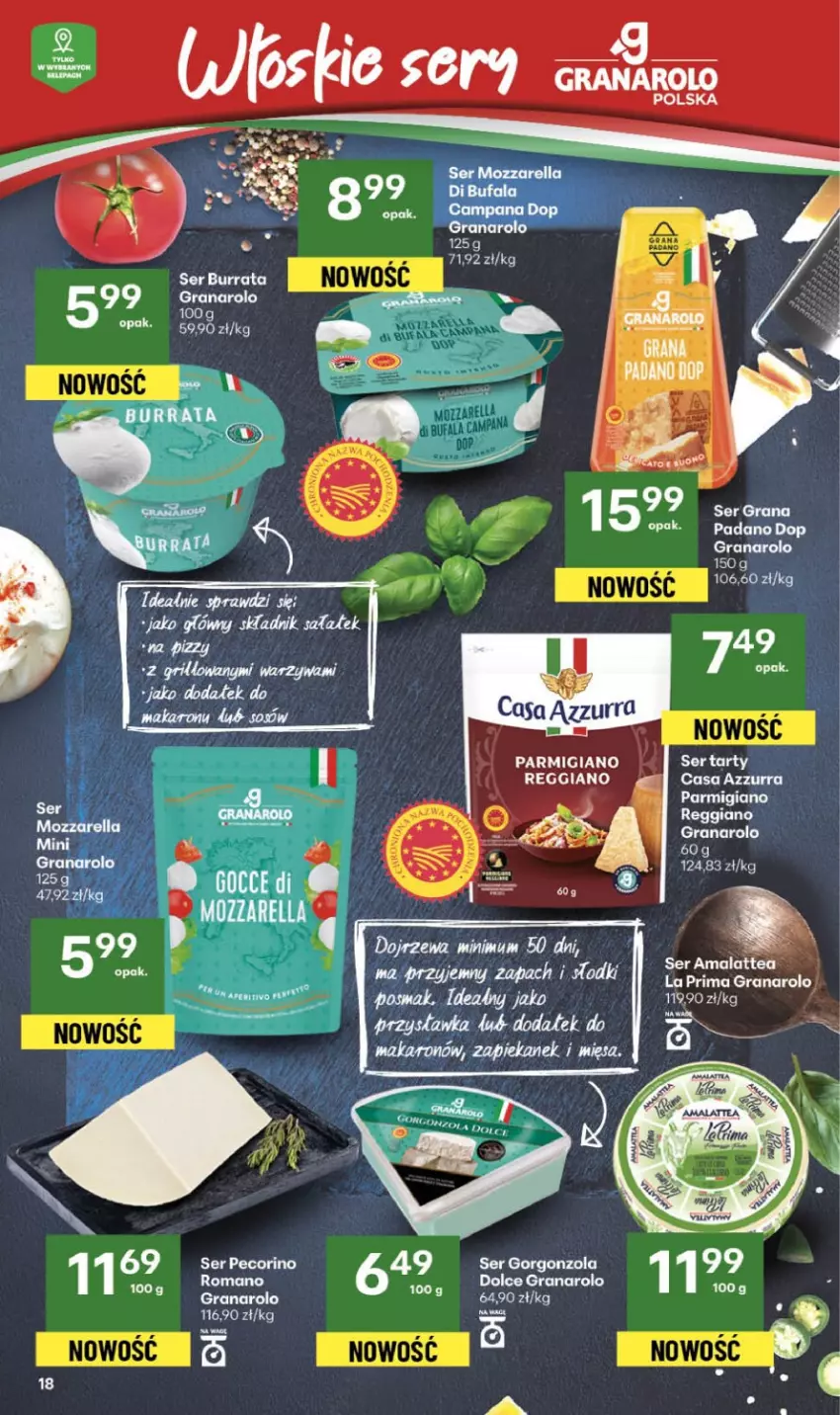 Gazetka promocyjna Delikatesy Centrum - Franczyza DC47 Czwartek - ważna 20.11 do 26.11.2025 - strona 18 - produkty: Burrata, Gorgonzola, Gra, Ser, Wagi