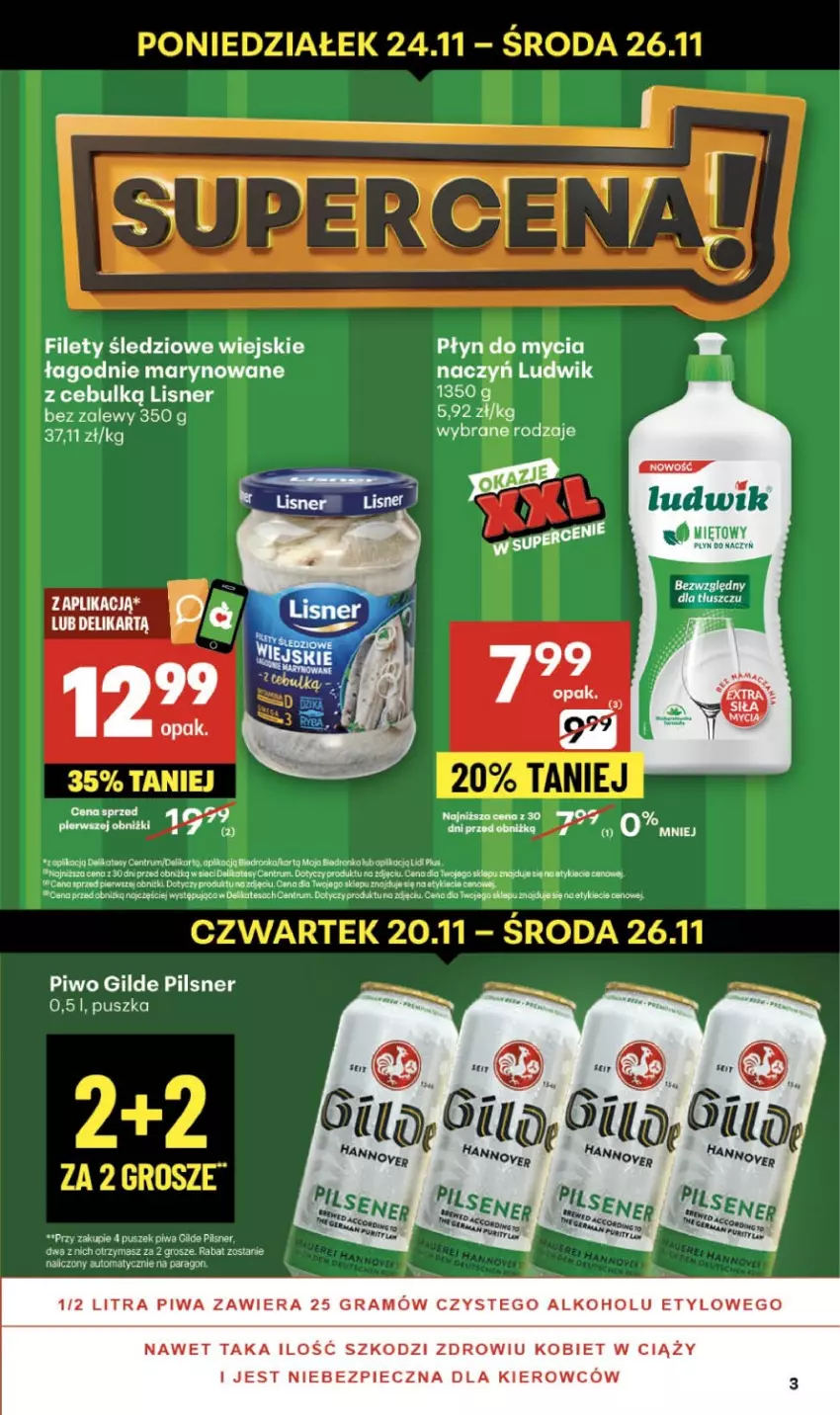 Gazetka promocyjna Delikatesy Centrum - Franczyza DC47 Czwartek - ważna 20.11 do 26.11.2025 - strona 3 - produkty: Dron, Gra, Koc, Lisner, Ludwik, Piec, Piwa, Piwo, Płyn do mycia, Rum
