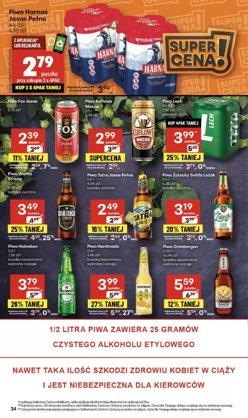 Gazetka promocyjna Delikatesy Centrum - Franczyza DC47 Czwartek - ważna 20.11 do 26.11.2025 - strona 34 - produkty: Dron, Fa, Gra, Heineken, Orka, Piec, Piwa, Piwo, Rum, Tatra, Warka