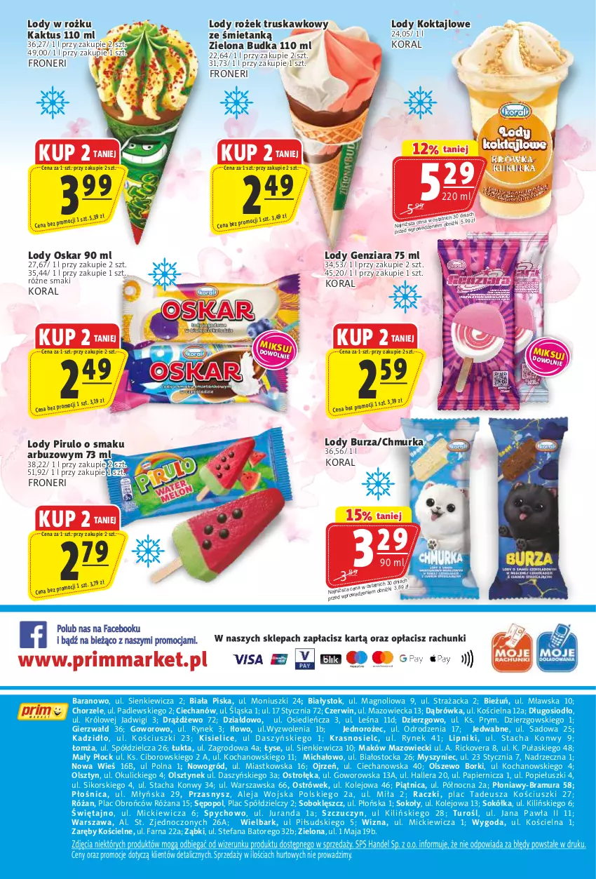 Gazetka promocyjna Prim Market - ważna 14.08 do 20.08.2025 - strona 16 - produkty: Arbuz, Fa, Jednorożec, Kaktus, Kisiel, Koc, Lody, Mysz, Ogród, Olej, Papier, Piątnica, Róża, Sok, Sokół, Stock, Zielona Budka