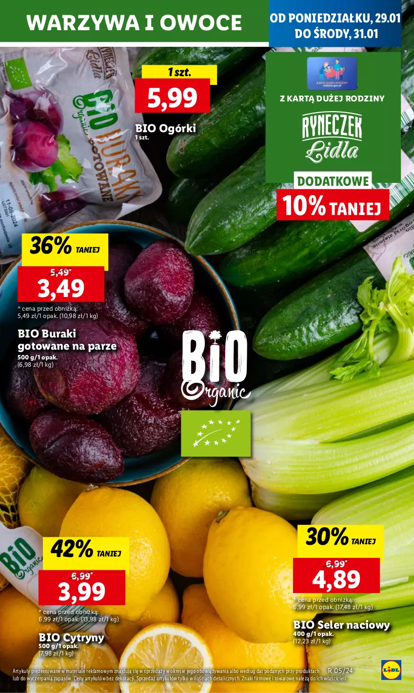 Gazetka promocyjna Lidl - GAZETKA - ważna 29.01 do 31.01.2024 - strona 19 - produkty: Buraki, Chleb, Cytryny, Owoce, Seler naciowy, Ser, Warzywa, Warzywa i owoce