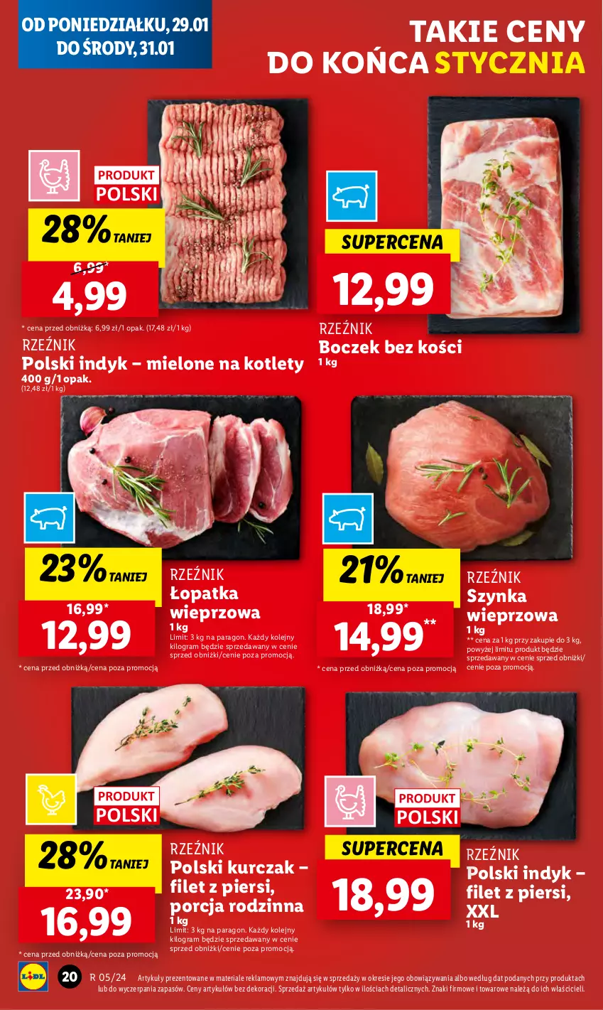 Gazetka promocyjna Lidl - GAZETKA - ważna 29.01 do 31.01.2024 - strona 30 - produkty: Boczek, Boczek bez kości, Gra, Kotlet, Kurczak, Olej, Por, Szynka, Szynka wieprzowa