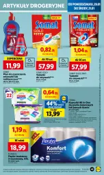 Gazetka promocyjna Lidl - GAZETKA - Gazetka - ważna od 31.01 do 31.01.2024 - strona 59 - produkty: Somat gold, Papier, Tablet, Papier toaletowy, Somat, Zmywarki, Flora, Olej, Tabletki do zmywarki