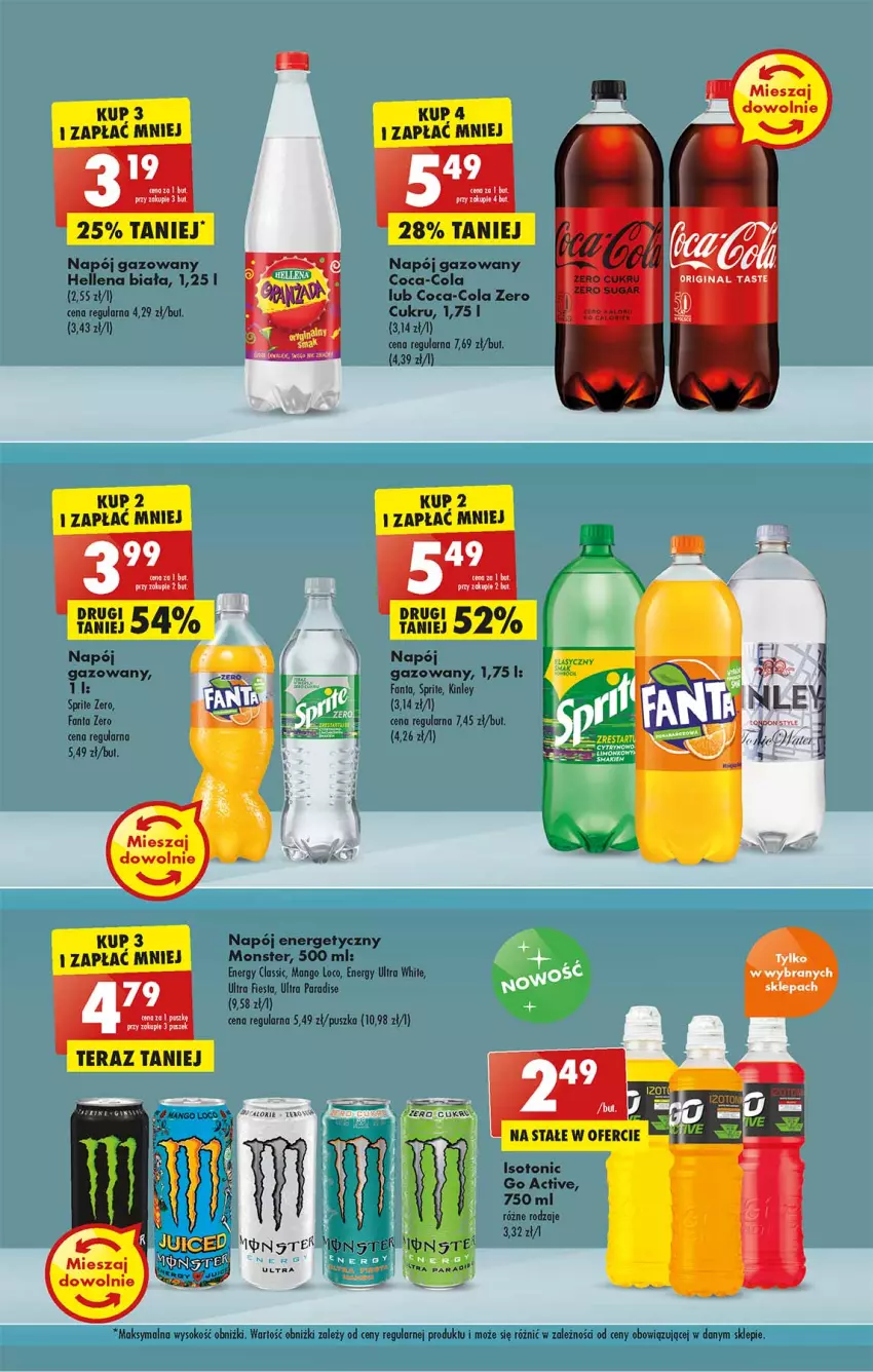 Gazetka promocyjna Biedronka - W tym tygodniu P - ważna 31.10 do 05.11.2022 - strona 41 - produkty: Coca-Cola, Fa, Fanta, Hellena, Leon, Mango, Napój, Napój energetyczny, Napój gazowany, Sok, Sprite, Tera