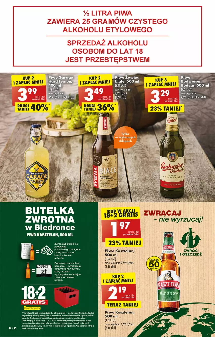 Gazetka promocyjna Biedronka - W tym tygodniu P - ważna 31.10 do 05.11.2022 - strona 42 - produkty: Dron, Eleo, Inka, Kasztelan, Olej, Piwo