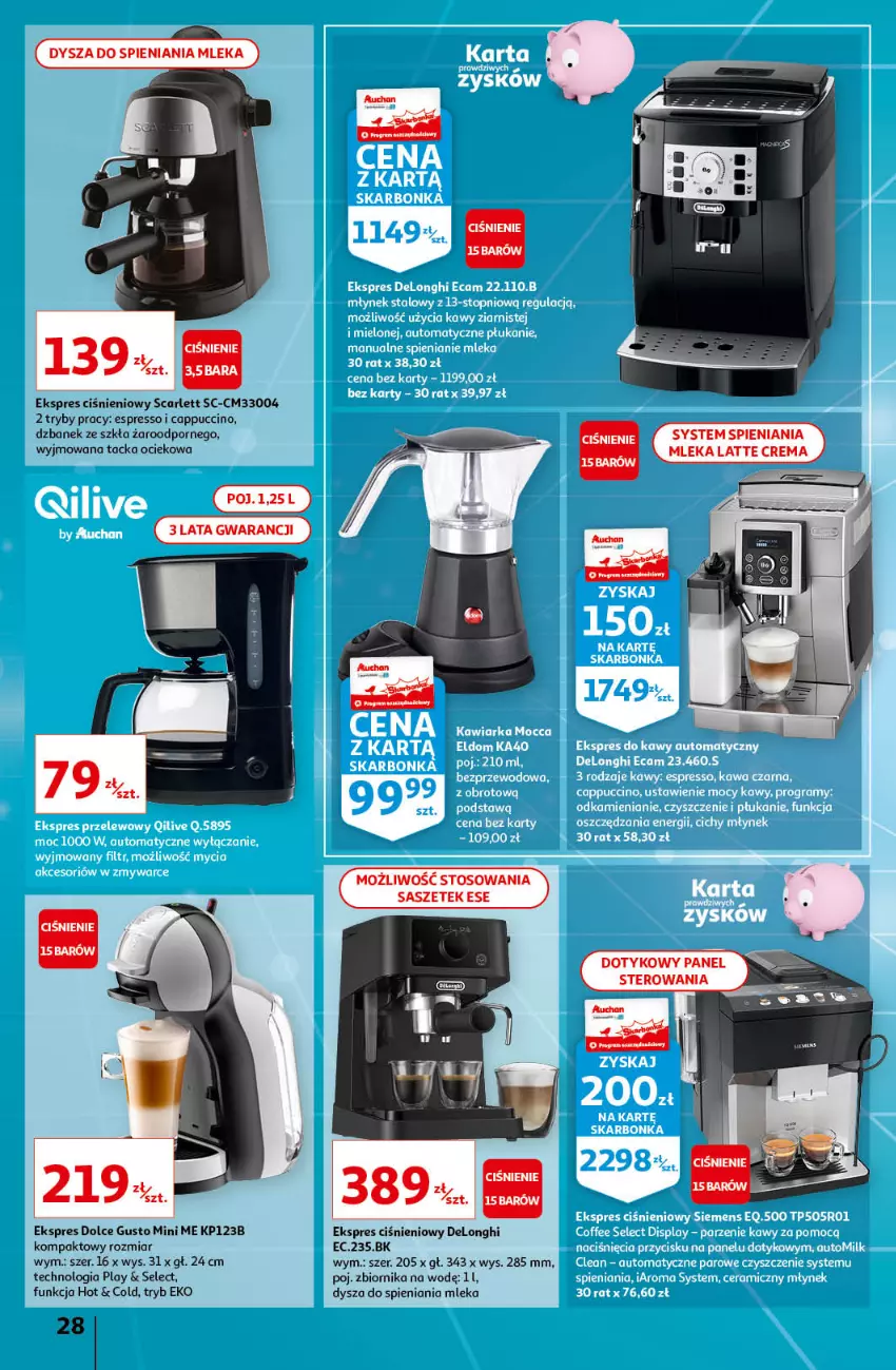 Gazetka promocyjna Auchan - Kawa i czekolada aromatycznie i słodko Hipermarkety - ważna 21.10 do 31.10.2021 - strona 28 - produkty: Cappuccino, Dolce Gusto, Dzbanek, Por