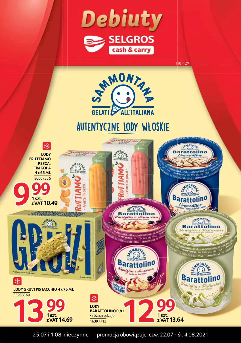 Gazetka promocyjna Selgros - Debiuty w Selgros - ważna 08.03 do 04.08.2021 - strona 1 - produkty: Lody