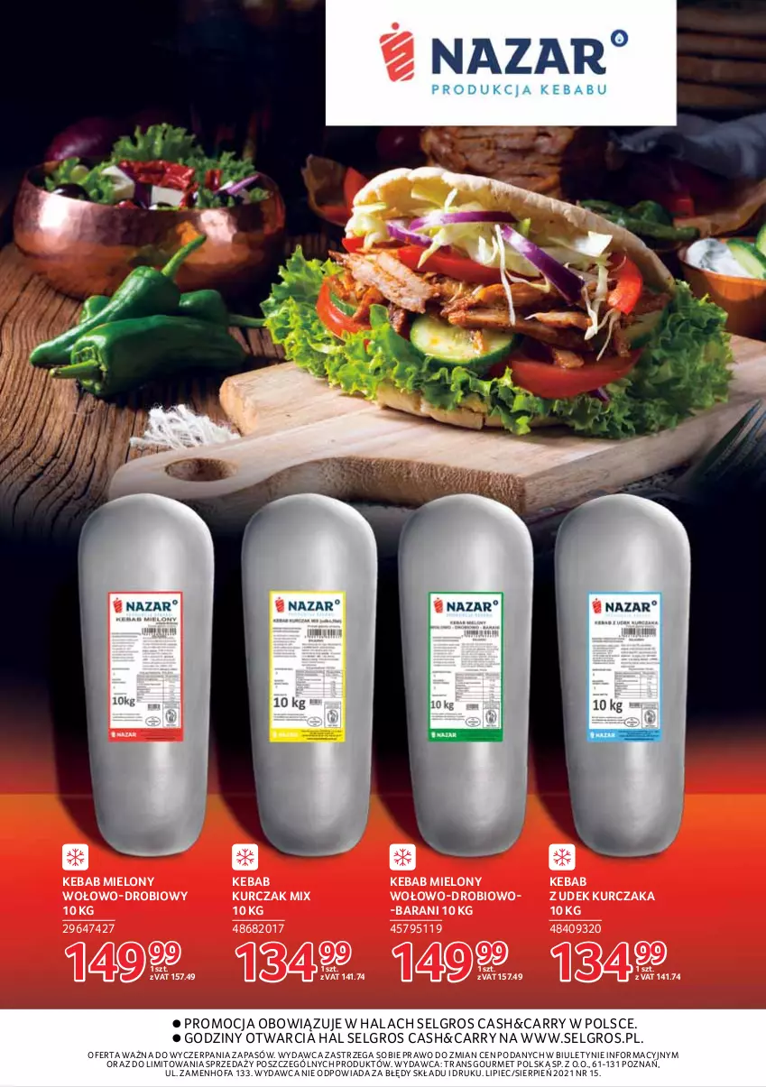 Gazetka promocyjna Selgros - Debiuty w Selgros - ważna 08.03 do 04.08.2021 - strona 15 - produkty: Fa, Kebab, Kurczak, LG, Piec, Tran