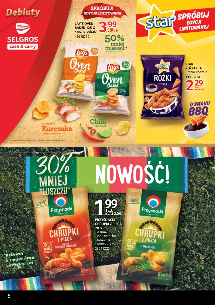 Gazetka promocyjna Selgros - Debiuty w Selgros - ważna 08.03 do 04.08.2021 - strona 6 - produkty: Chrupki, Lay’s, Piec, Przysnacki