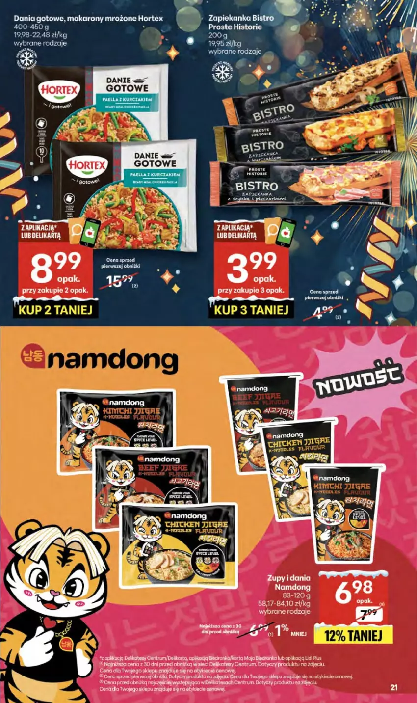 Gazetka promocyjna Delikatesy Centrum - Franczyza DC52 Czwartek - ważna 29.12.2025 do 07.01.2026 - strona 21 - produkty: Dania gotowe, Dron, Fa, Hortex, Kawa, Makaron, Piec, Pieczarka, Rum