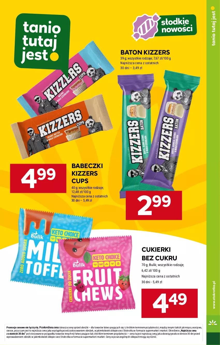 Gazetka promocyjna Stokrotka - Supermarket Opole/Radom - ważna 07.11 do 13.11.2024 - strona 23 - produkty: Babeczki, Baton, Cukier, Cukierki, Jogurt, Jogurt naturalny, Owoce, Ser, Serek, Serek homogenizowany, Top, Warzywa