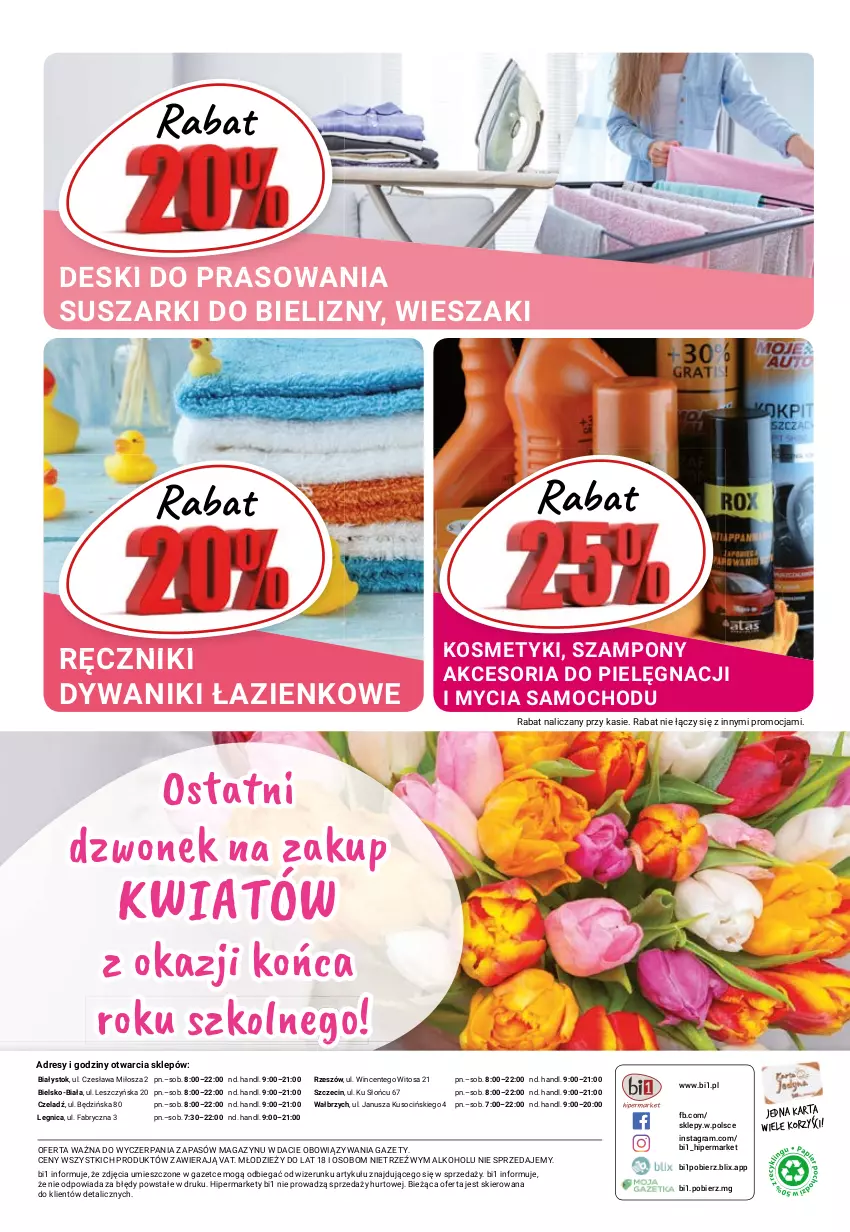 Gazetka promocyjna Bi1 - Lato ze smakiem - ważna 23.06 do 29.06.2021 - strona 12 - produkty: Dres, Dywan, Dywanik, Dzwonek, Fa, Gra, Ręcznik, Suszarki, Szampon, Wieszak