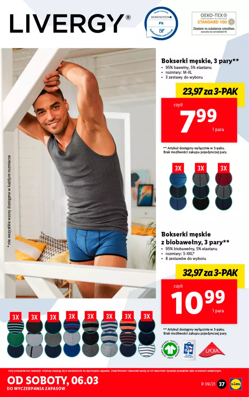 Gazetka promocyjna Lidl - GAZETKA - ważna 01.03 do 06.03.2021 - strona 37 - produkty: Bokserki, Fa, Ser