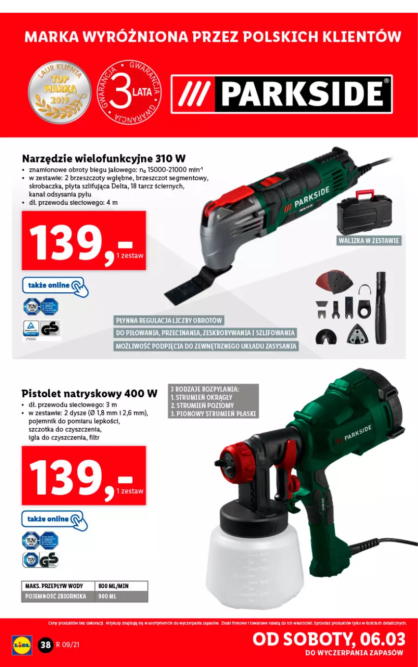 Gazetka promocyjna Lidl - GAZETKA - ważna 01.03 do 06.03.2021 - strona 38 - produkty: Pistolet, Płyta, Pojemnik, Rum, Skrobaczka, Szczotka