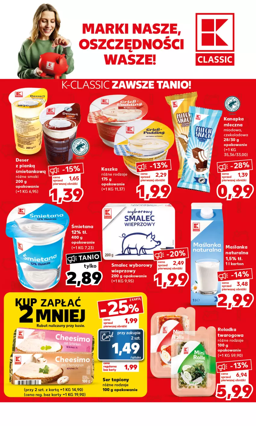 Gazetka promocyjna Kaufland - Mocny Start - ważna 11.09 do 13.09.2023 - strona 14 - produkty: Maślanka, Ser, Ser topiony, Smalec, Top