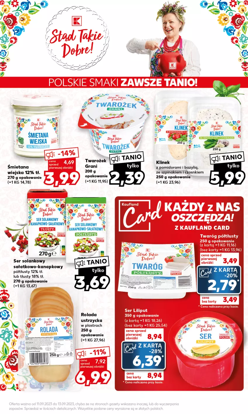 Gazetka promocyjna Kaufland - Mocny Start - ważna 11.09 do 13.09.2023 - strona 15 - produkty: Bazyl, Gra, Rolada, Sałat, Ser, Solan, Szpinak