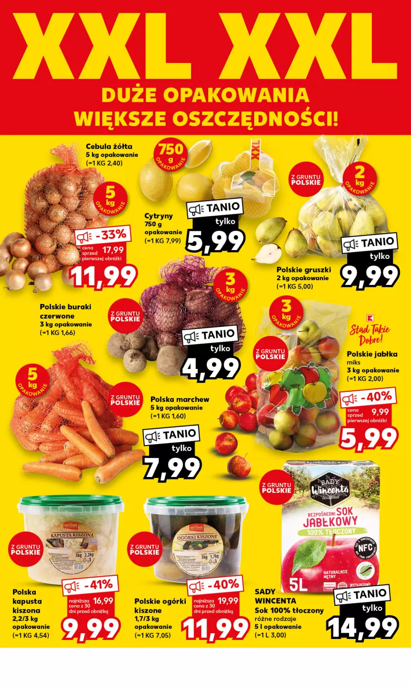 Gazetka promocyjna Kaufland - Mocny Start - ważna 11.09 do 13.09.2023 - strona 6 - produkty: Buraki, Cebula, Cytryny, Grunt, Gruszki, Jabłka, Sok, Sok jabłkowy