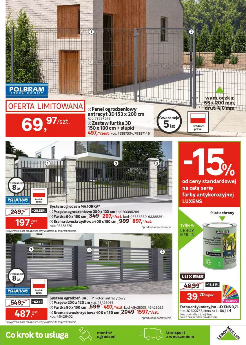 Gazetka promocyjna Leroy Merlin - Gazetka Leroy Merlin - ważna 25.03 do 21.04.2026 - strona 11 - produkty: Fa, Kosiarka, Kosiarka spalinowa z napędem, Kosz, Luxens, Myjka ciśnieniowa, Ogród, Orka, Por, Rama, Robot, Ser, Sok, Sport, Traktor, Tran