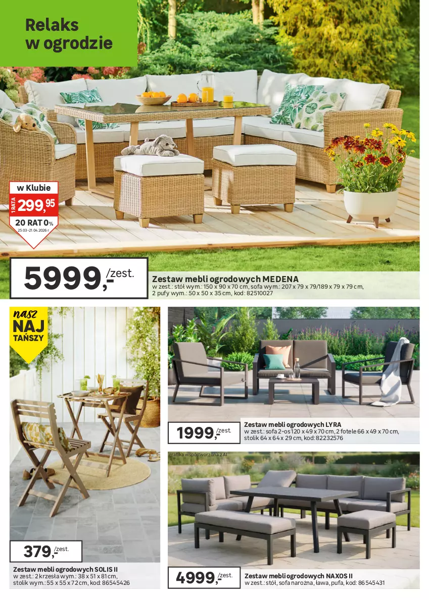 Gazetka promocyjna Leroy Merlin - Gazetka Leroy Merlin - ważna 25.03 do 21.04.2026 - strona 4 - produkty: Fa, Fotel, Gra, Grafika, Por, Puf, Sofa, Sofa narożna, Stół, Stolik