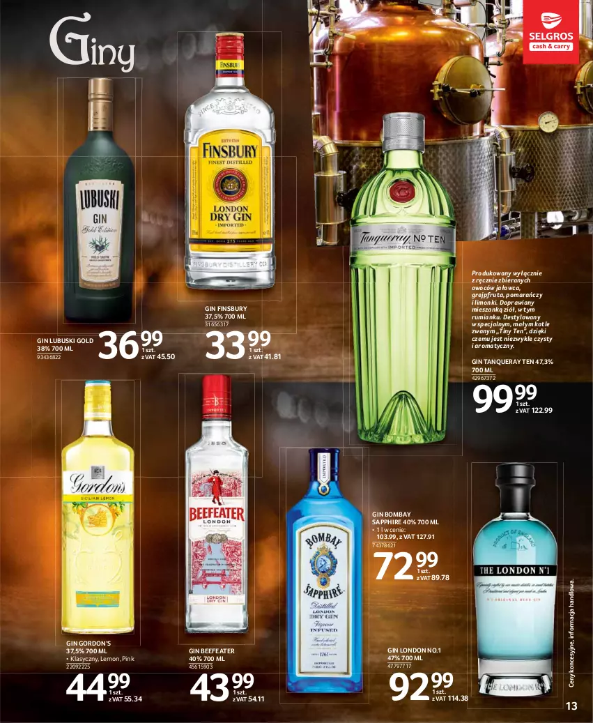 Gazetka promocyjna Selgros - Katalog Alkohole - ważna 25.03 do 05.04.2021 - strona 13 - produkty: Gin, Grejpfrut, Rum