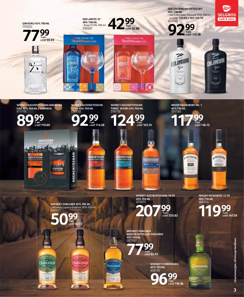 Gazetka promocyjna Selgros - Katalog Alkohole - ważna 25.03 do 05.04.2021 - strona 3 - produkty: Gin, Ser, Whiskey, Whisky