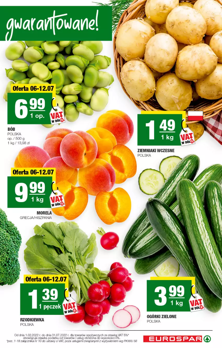 Gazetka promocyjna Spar - EuroSpar - ważna 05.07 do 15.07.2022 - strona 3 - produkty: Morela, Rzodkiewka, Sok, Ziemniaki